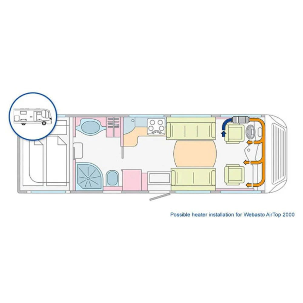 Webasto Diesel Heater - 1 Outlet - Digital Multi Control 2kw