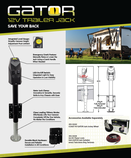 12V Trailer Hitch Jack