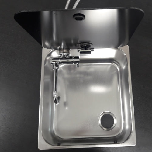 Can Sink with glass top and tap