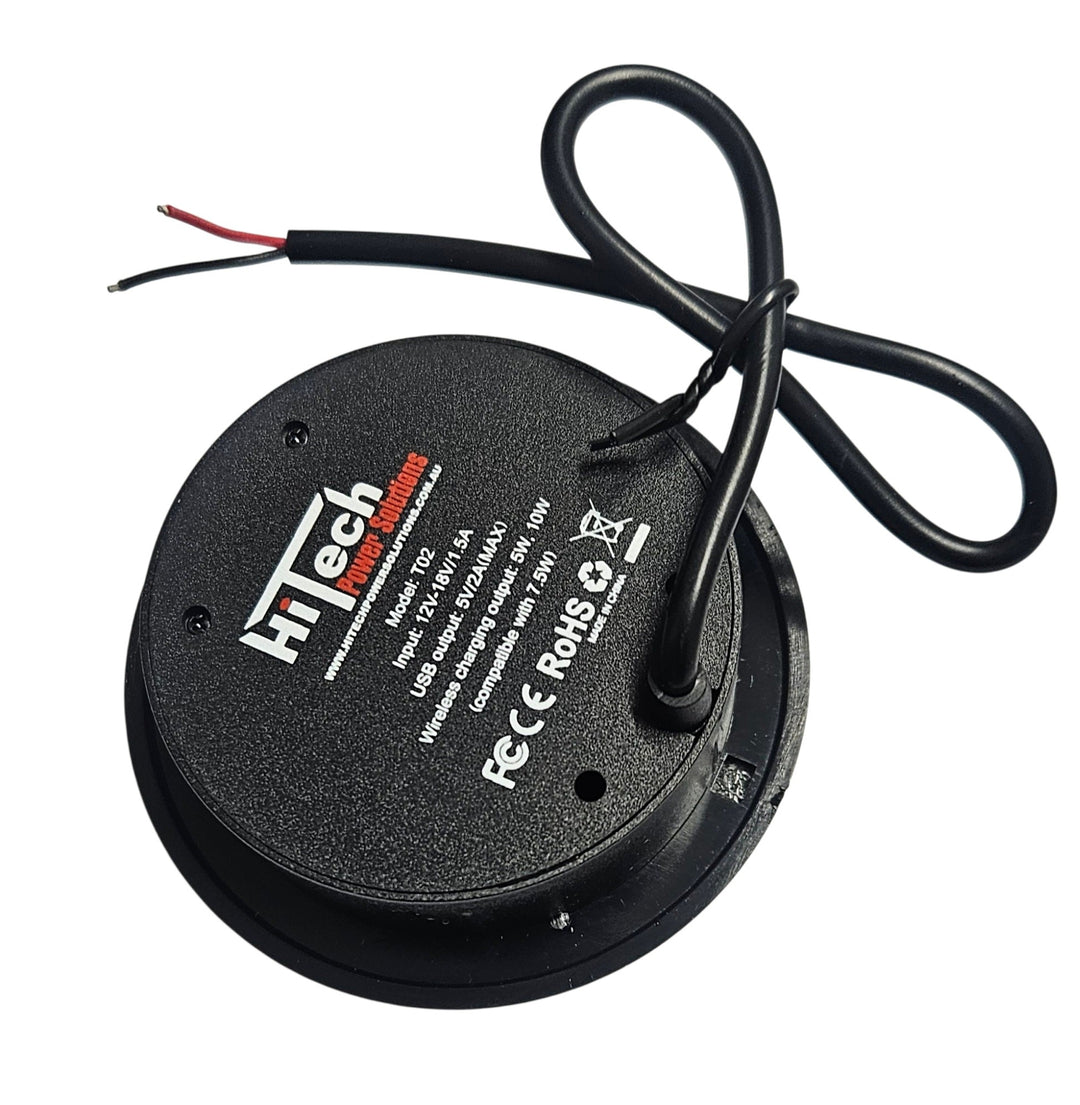 75mm Bench top wireless charger with USB Socket