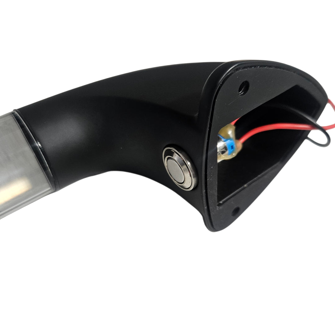 Exterior entrance handle with LED light