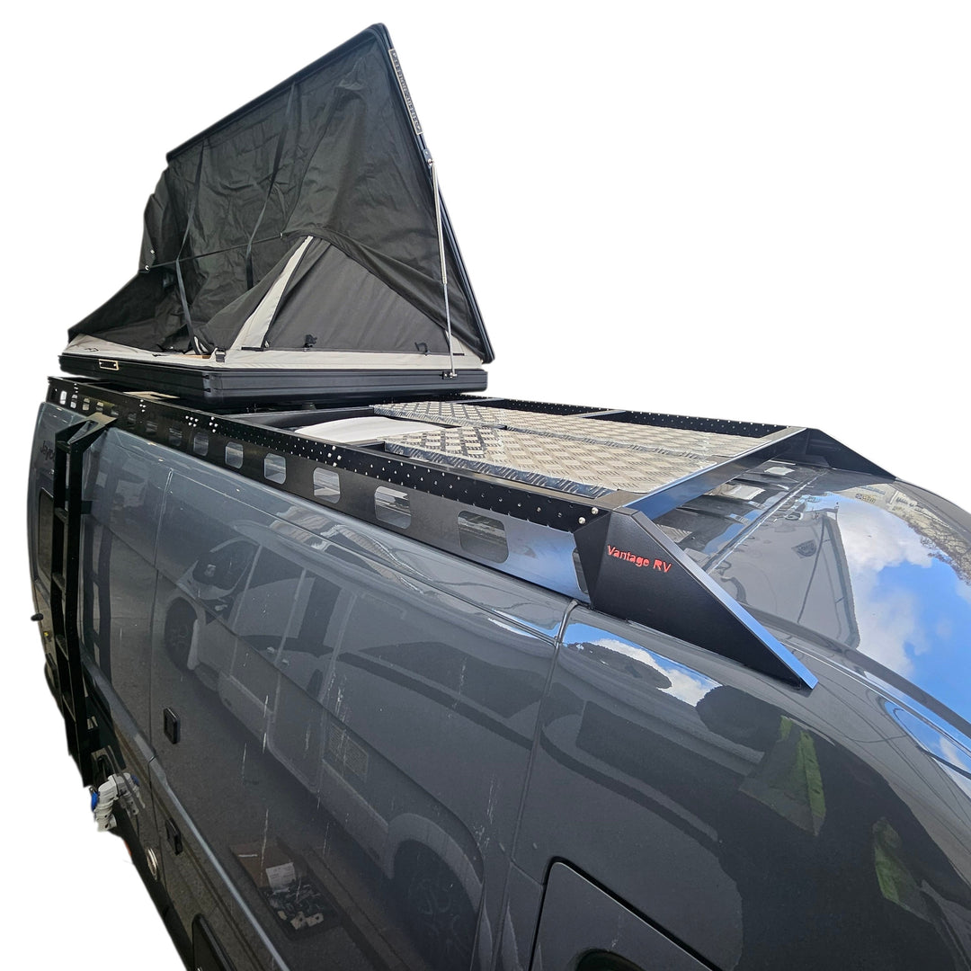 Motorhome body roof racks (powder coated black)