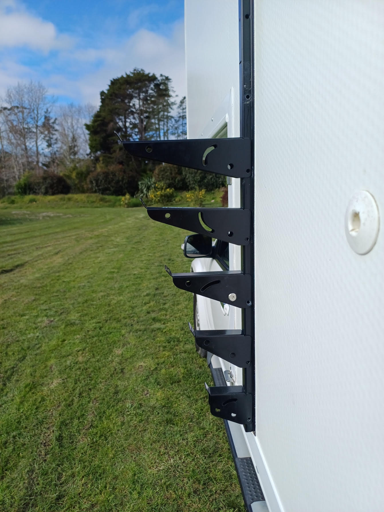 Caravan Rear Rack Side mount cargo racks for motorhomes and caravans – Vantage RV