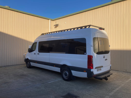 Sprinter/Crafter long roof rack with awning brackets and 4mtr awning