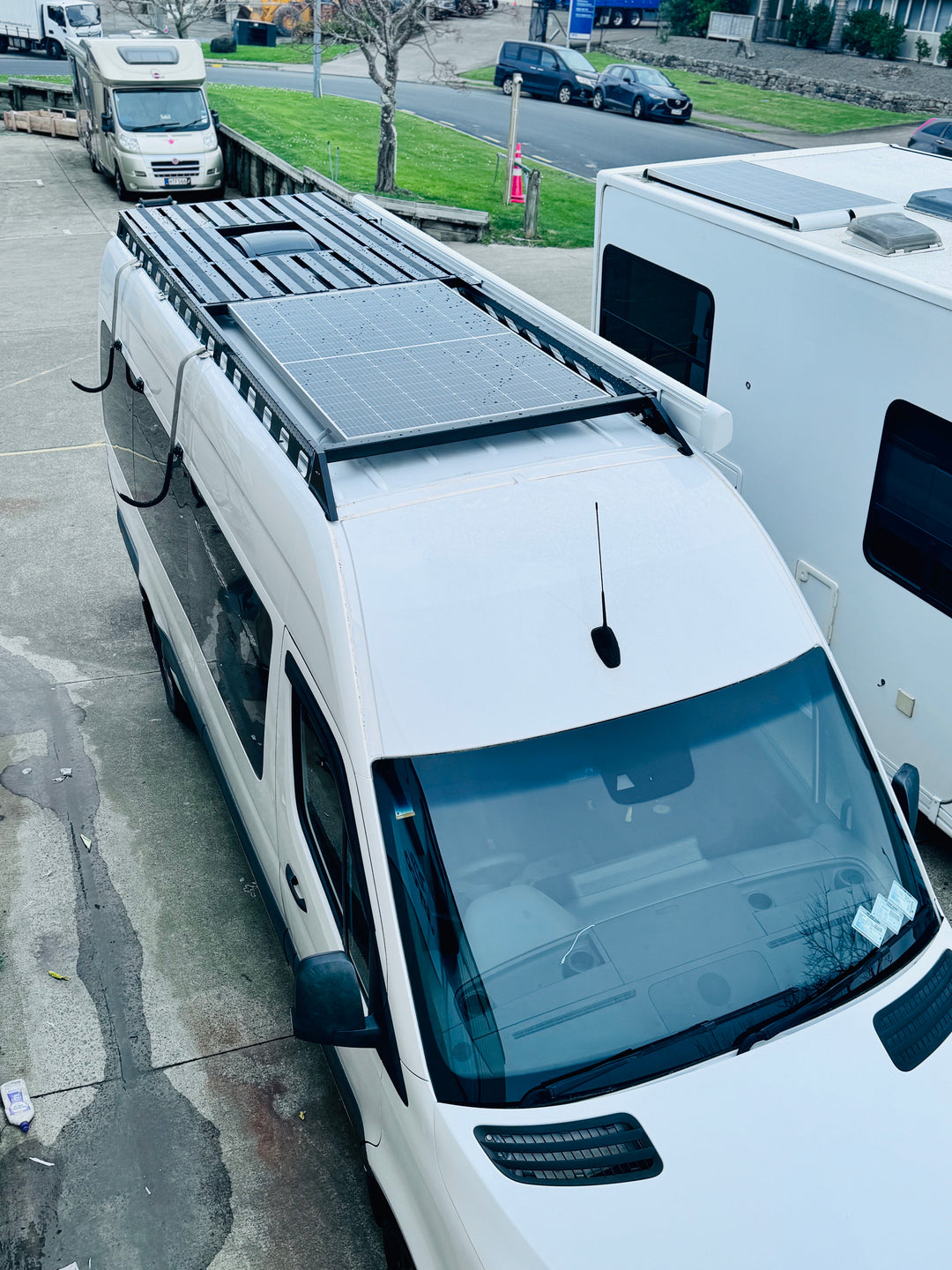 Sprinter/Crafter long roof rack with awning brackets and 4mtr awning