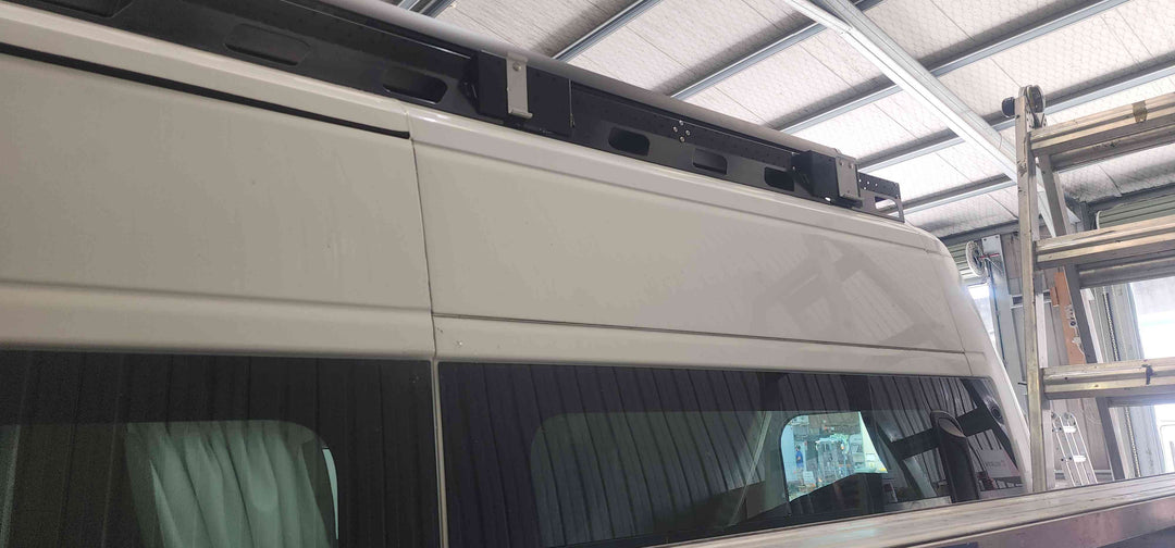 Sprinter/Crafter long roof rack with awning brackets and 4mtr awning