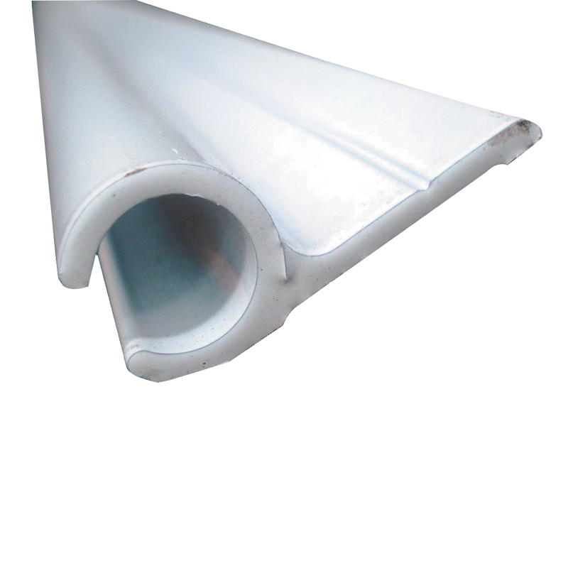 White aluminium awning rope track