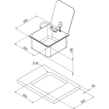 Load image into Gallery viewer, Can Sink with glass top and tap
