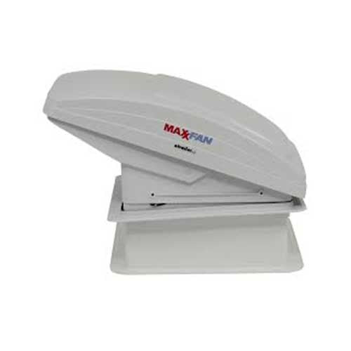 Maxxfan Deluxe Roof Vent Powerlift and Remote - White Lid