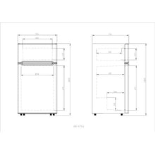 Load image into Gallery viewer, VRV 175 Two Door Upright 12/24 Volt compressor fridge freezer 1270(h) x 595(w) x 575(d)
