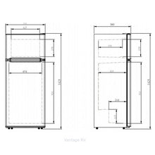 Load image into Gallery viewer, VRV250 2 door compressor fridge freezer 1425(h) x 595(w) x 575(d)
