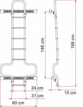 Load image into Gallery viewer, Fiamma Deluxe 6 DJ External Ladder
