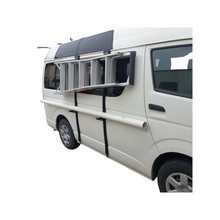 Load image into Gallery viewer, Side mount surfboard rack for panel vans with gutter rails
